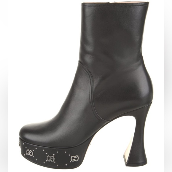 Gucci Leather Platform Boots - Picture 1 of 4